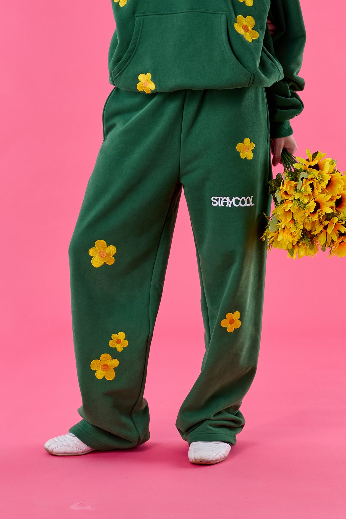 Sunflower Straight Sweatpants (Forest Green)