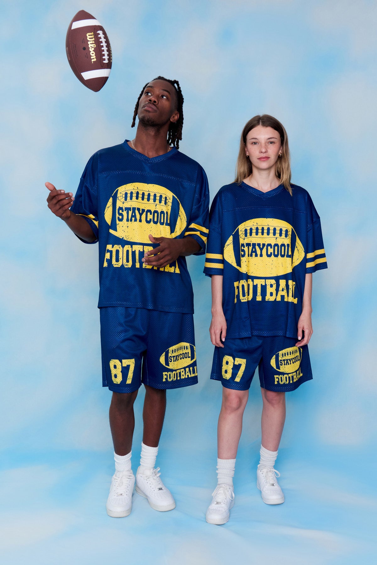 Staycool Football Shorts (Navy Blue)