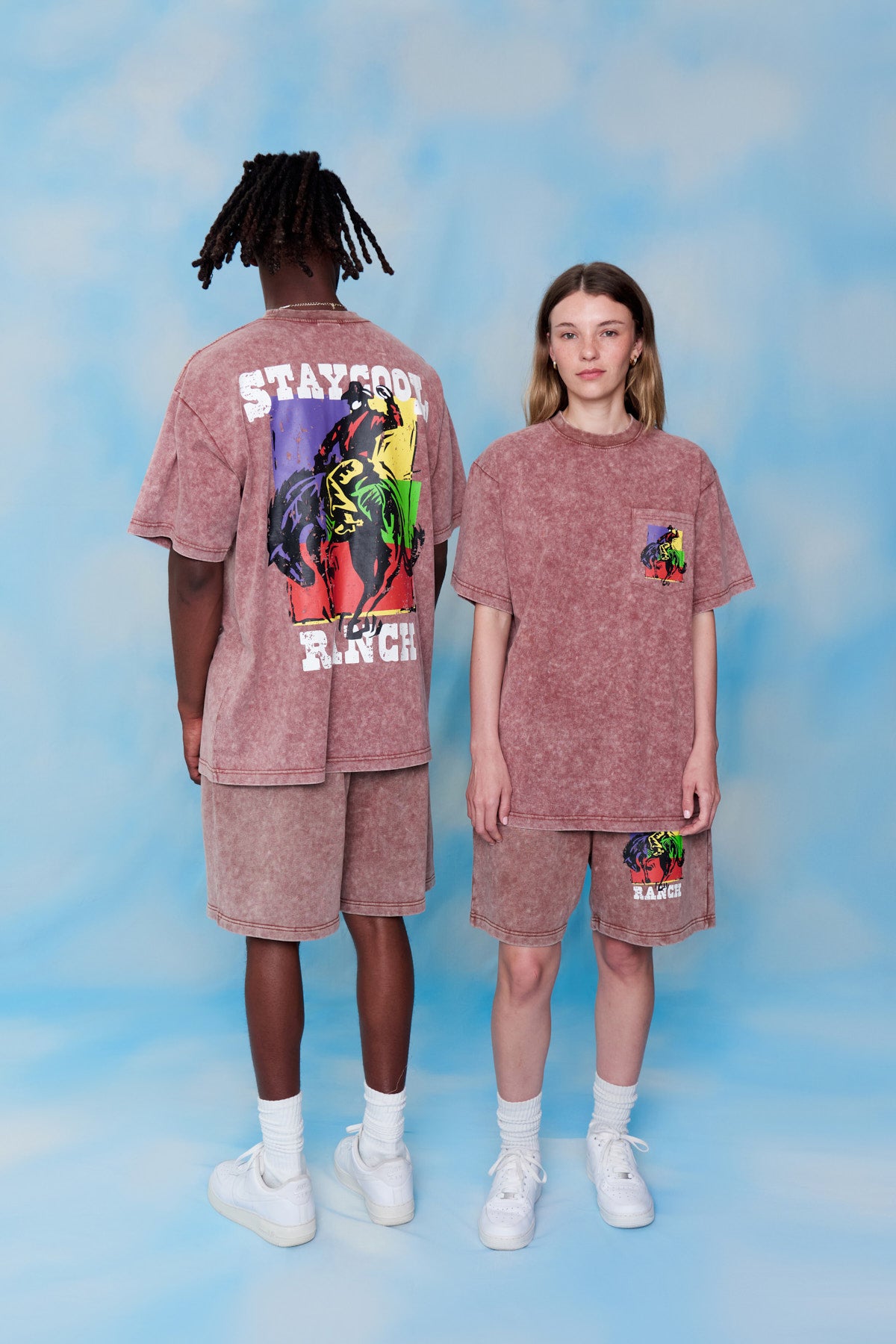 Ranch Acid Wash Shorts (Chocolate)