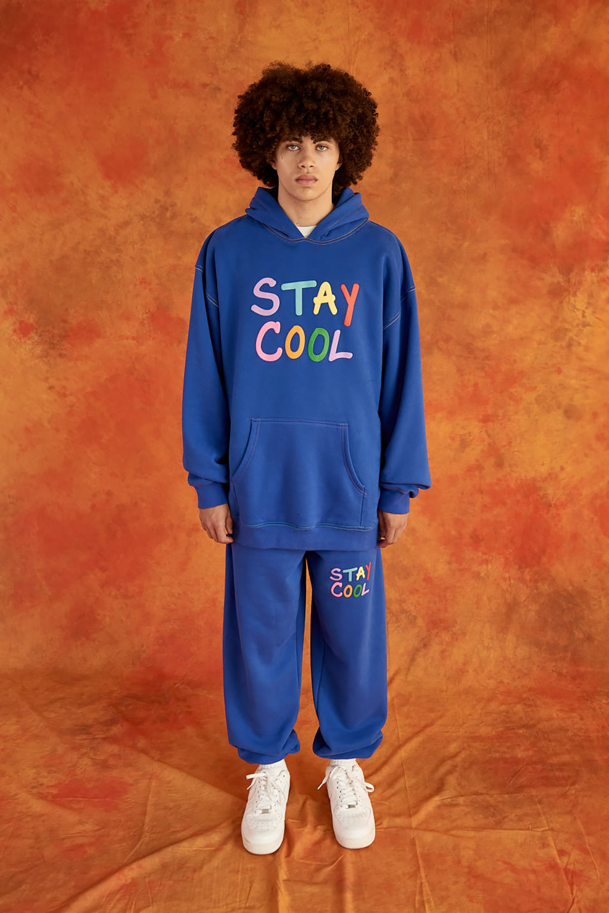 Puff Paint Sweatpants (Royal Blue)