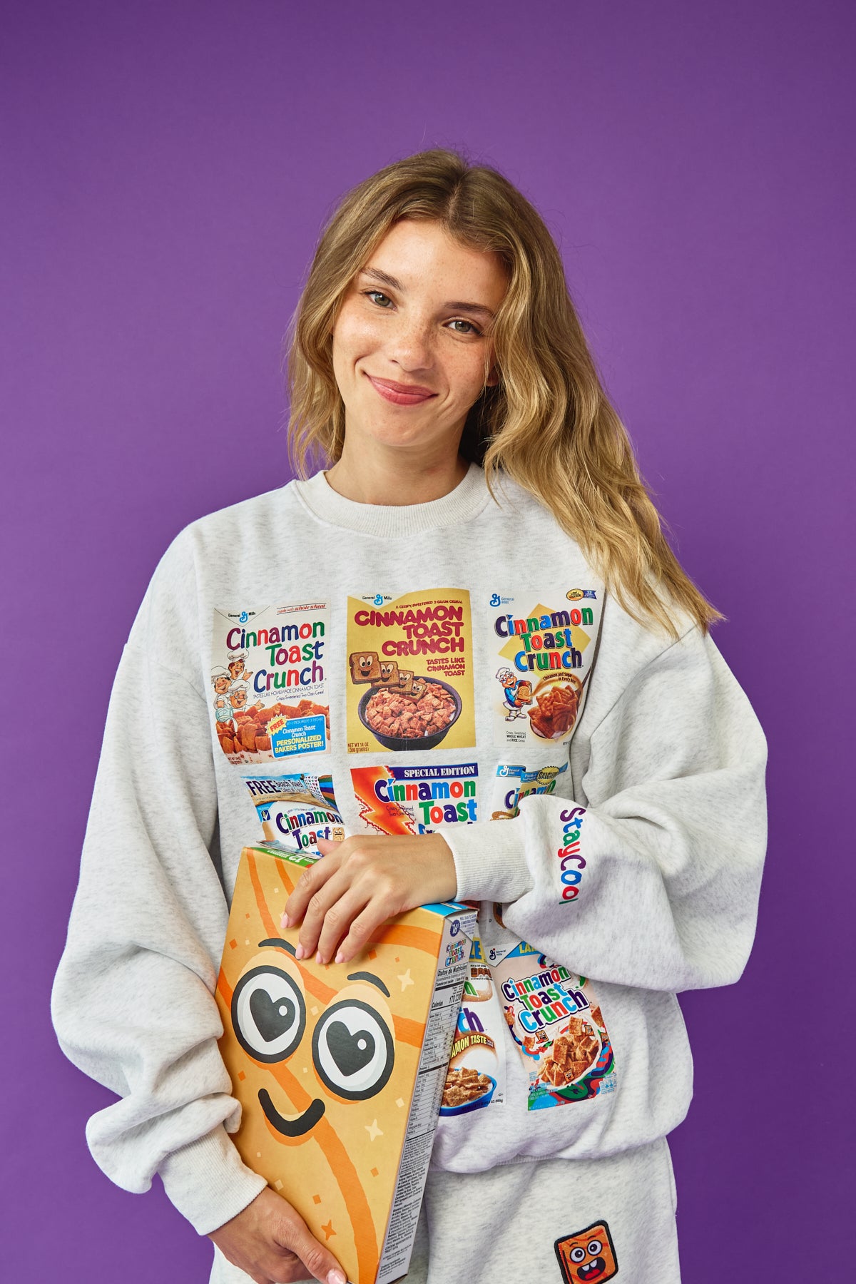 Cinnamon Toast Crunch Decades Sweatshirt (Ash Grey)