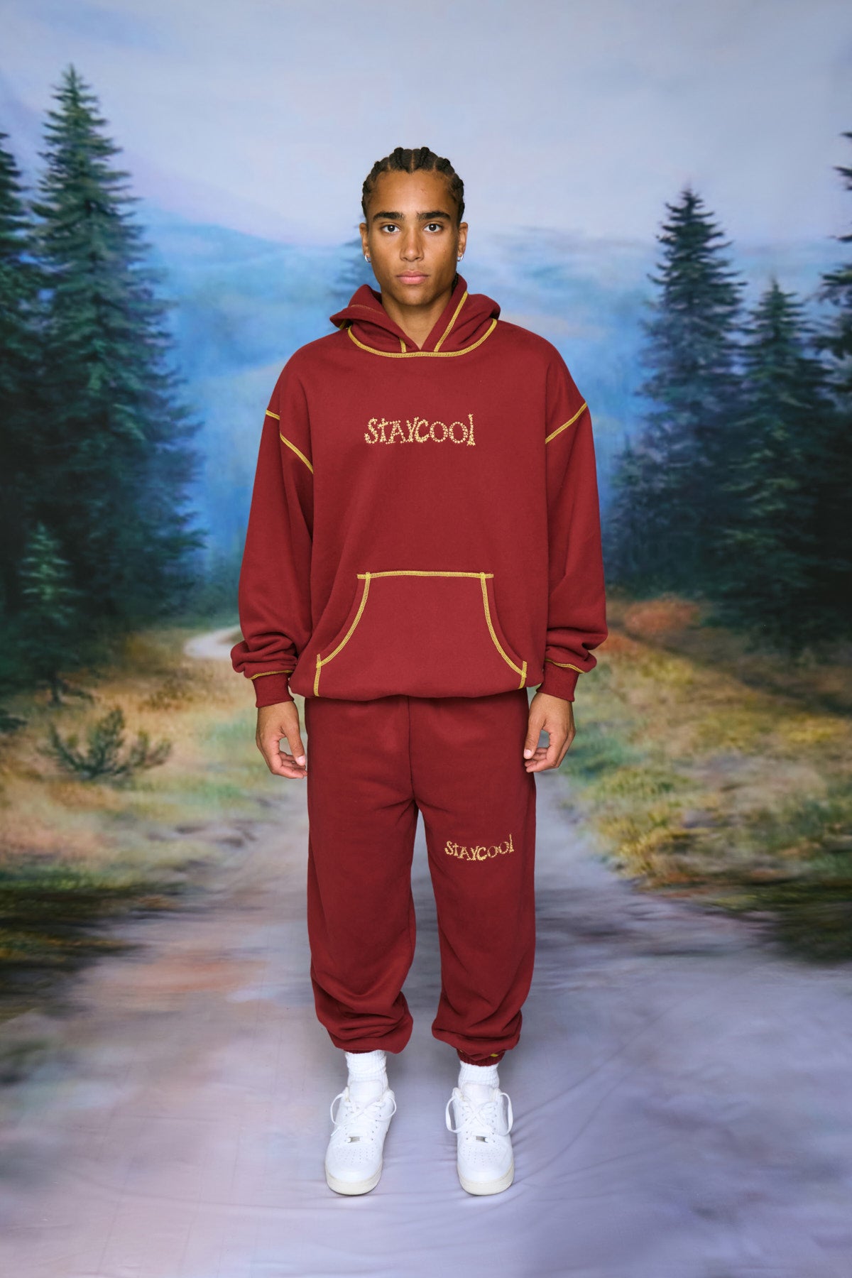 Star Sweatpants (Maroon)
