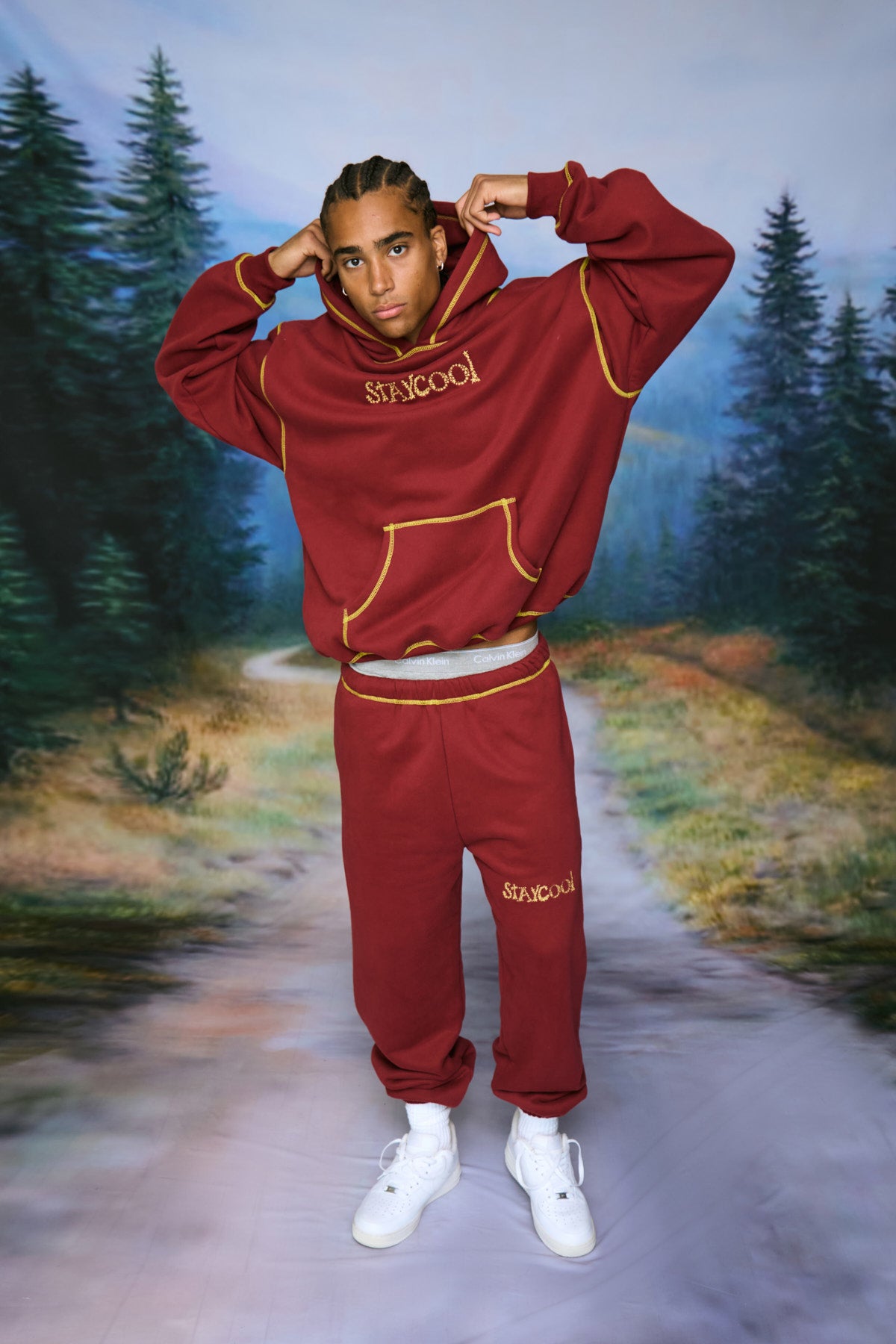 Star Sweatpants (Maroon)