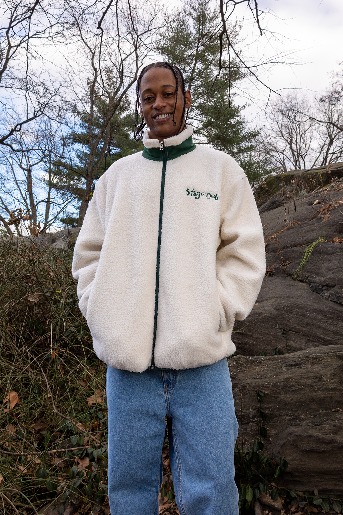 Arctic Sherpa Jacket (Cream/Forest)