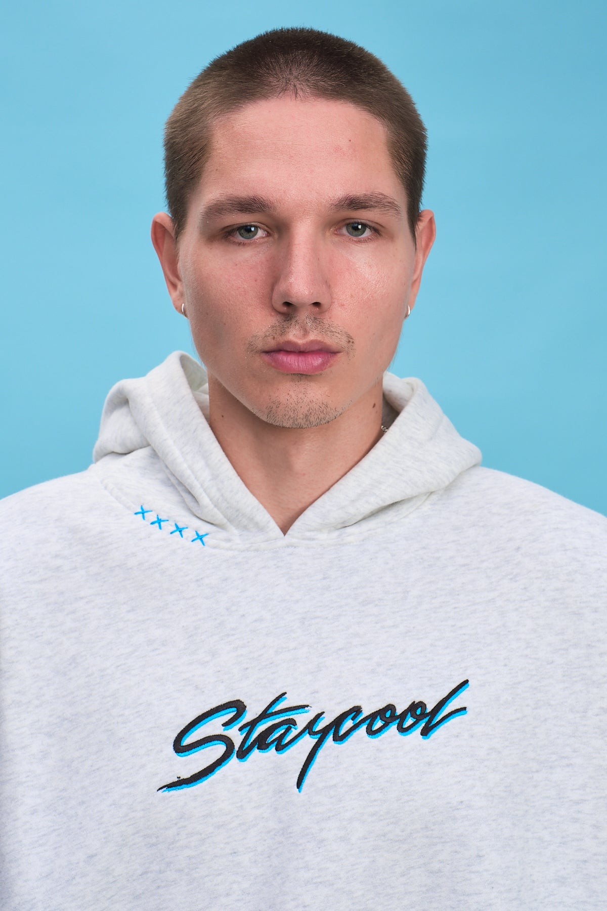 Turbo Hoodie (Heather Grey/Blue)