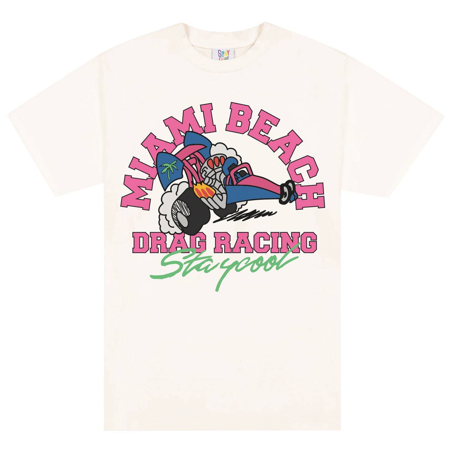 Miami Beach Racing Tee (Off-White)