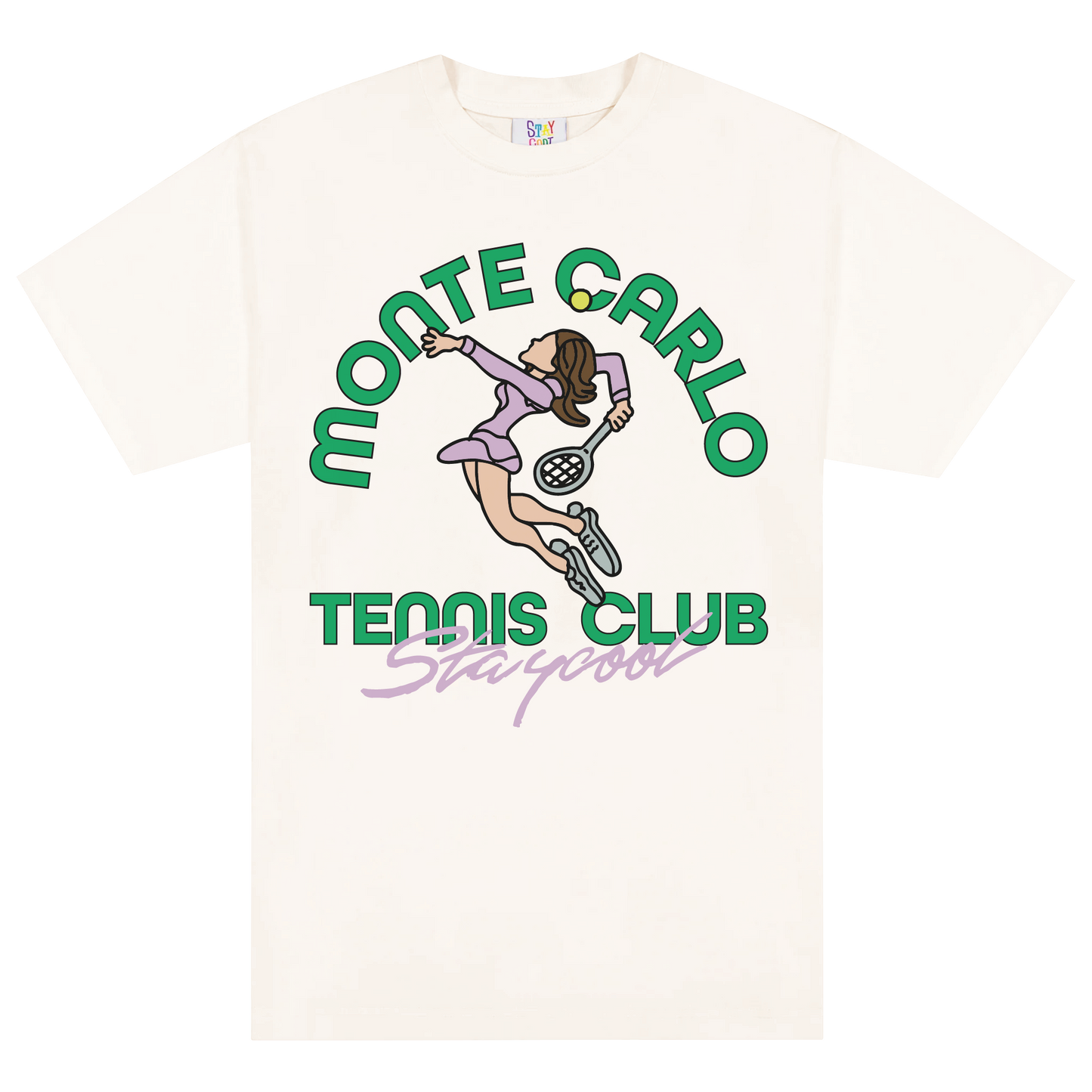 Monte Carlo Tennis Tee (Off-White)
