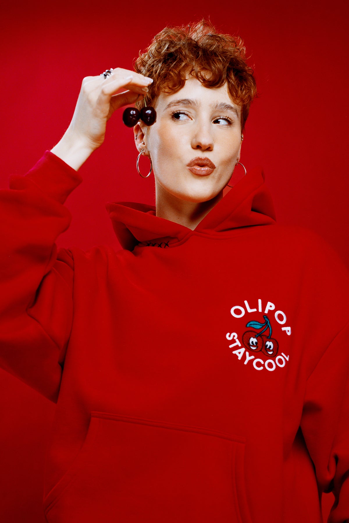 Olipop Cherry Cola Hoodie (Red)