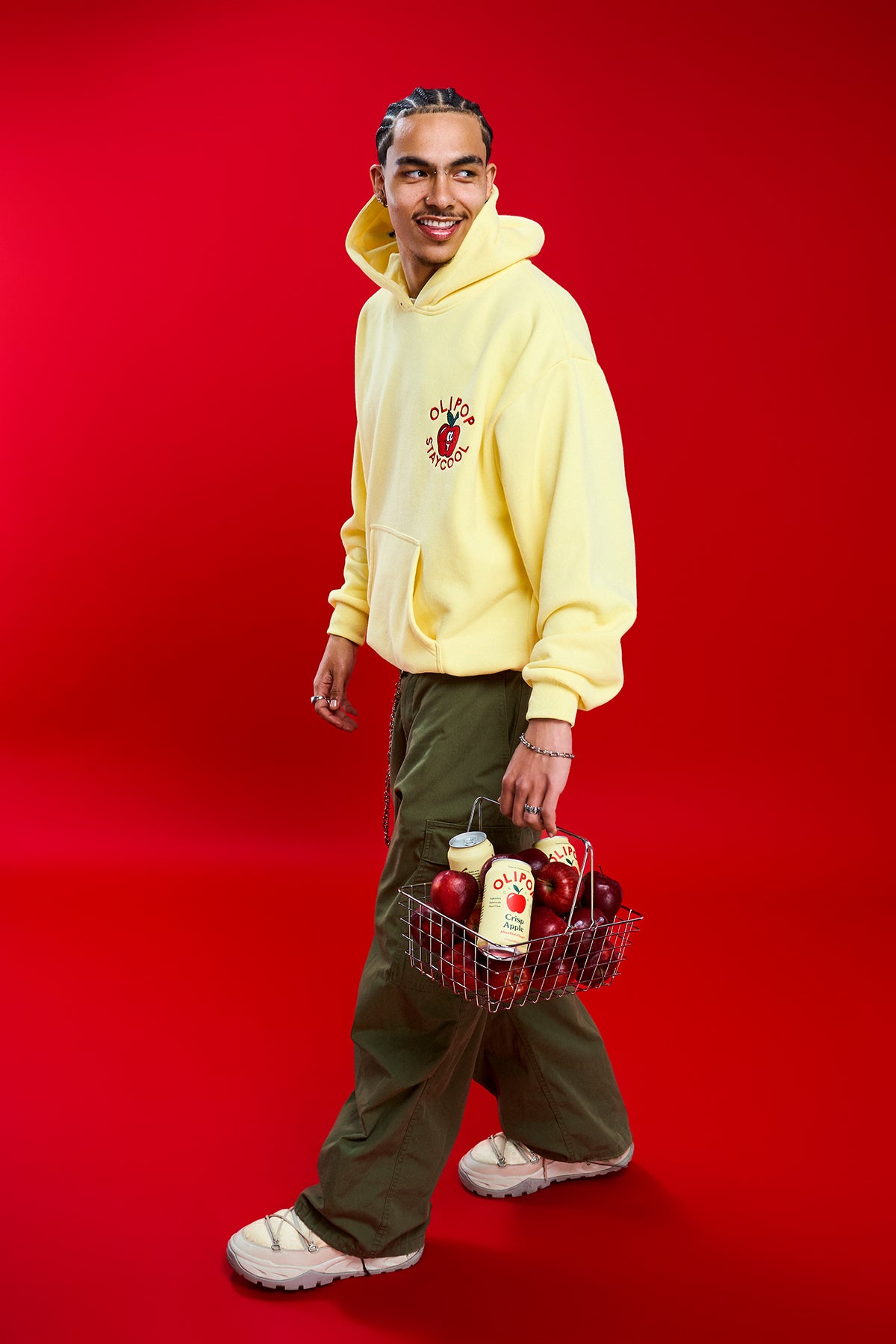 Olipop Crisp Apple Hoodie (Butter)