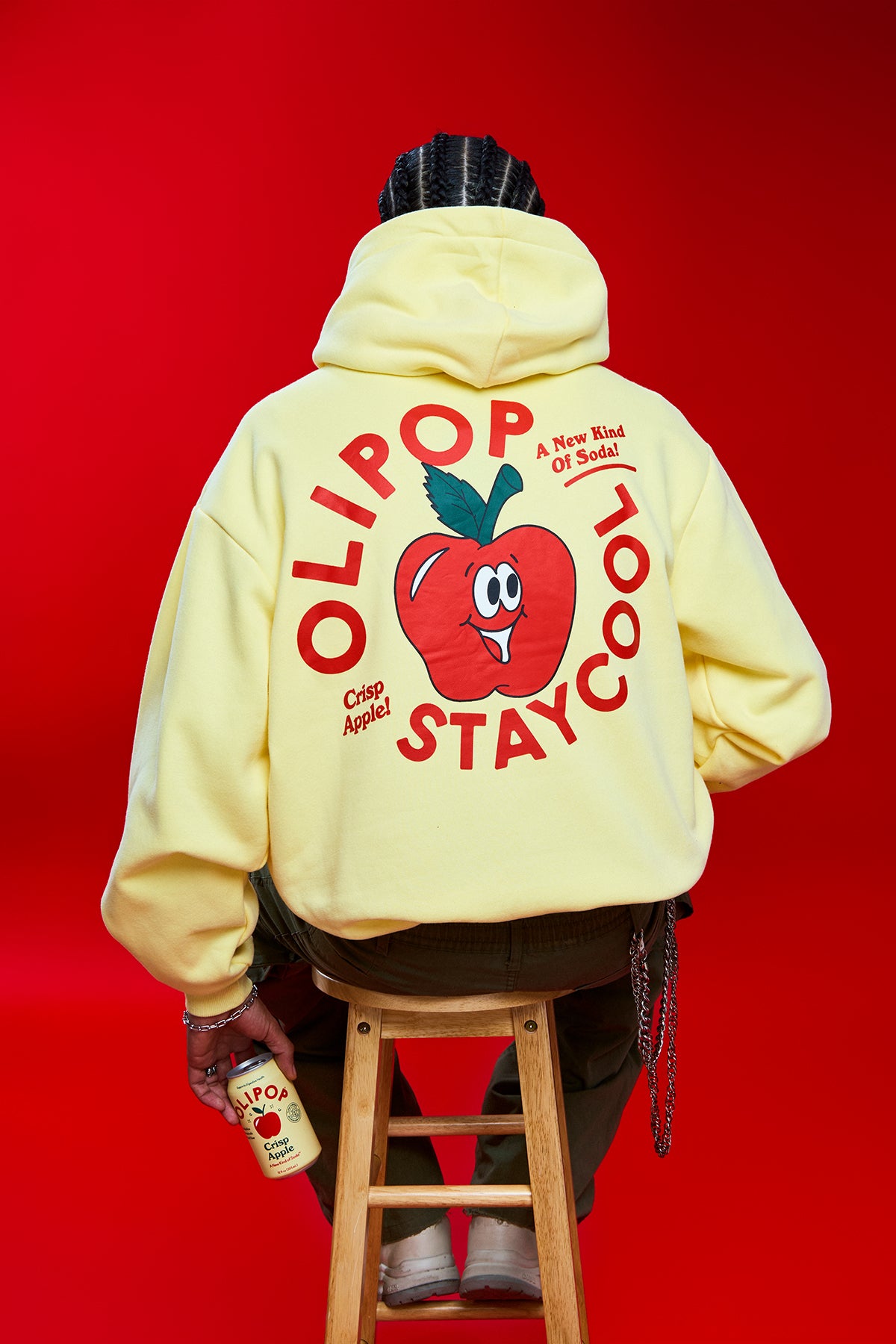Olipop Crisp Apple Hoodie (Butter)