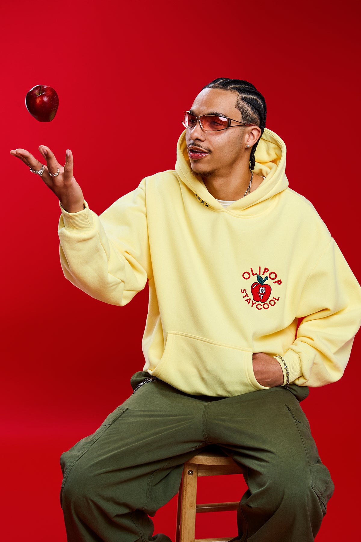 Olipop Crisp Apple Hoodie (Butter)