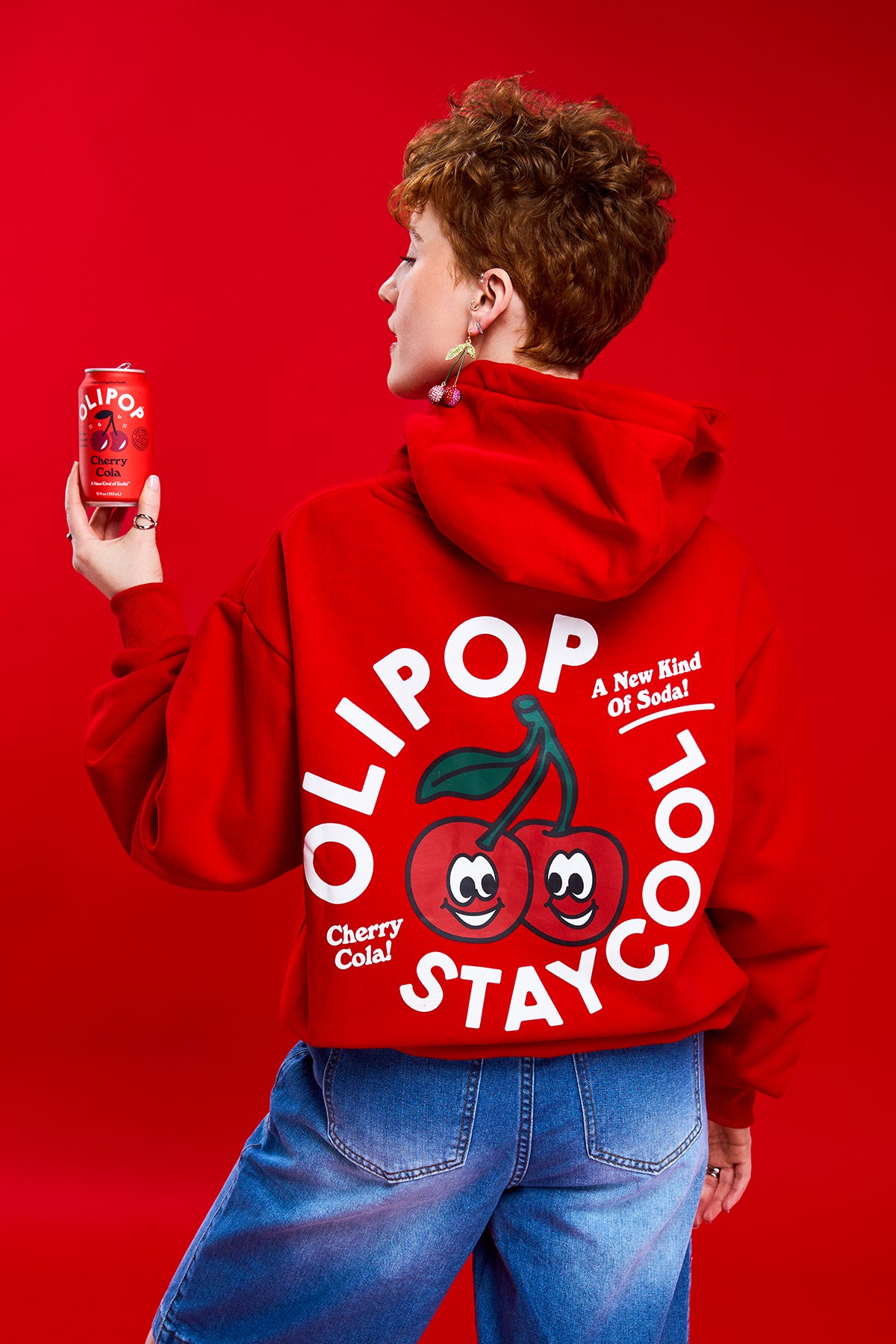 Olipop Cherry Cola Hoodie (Red)