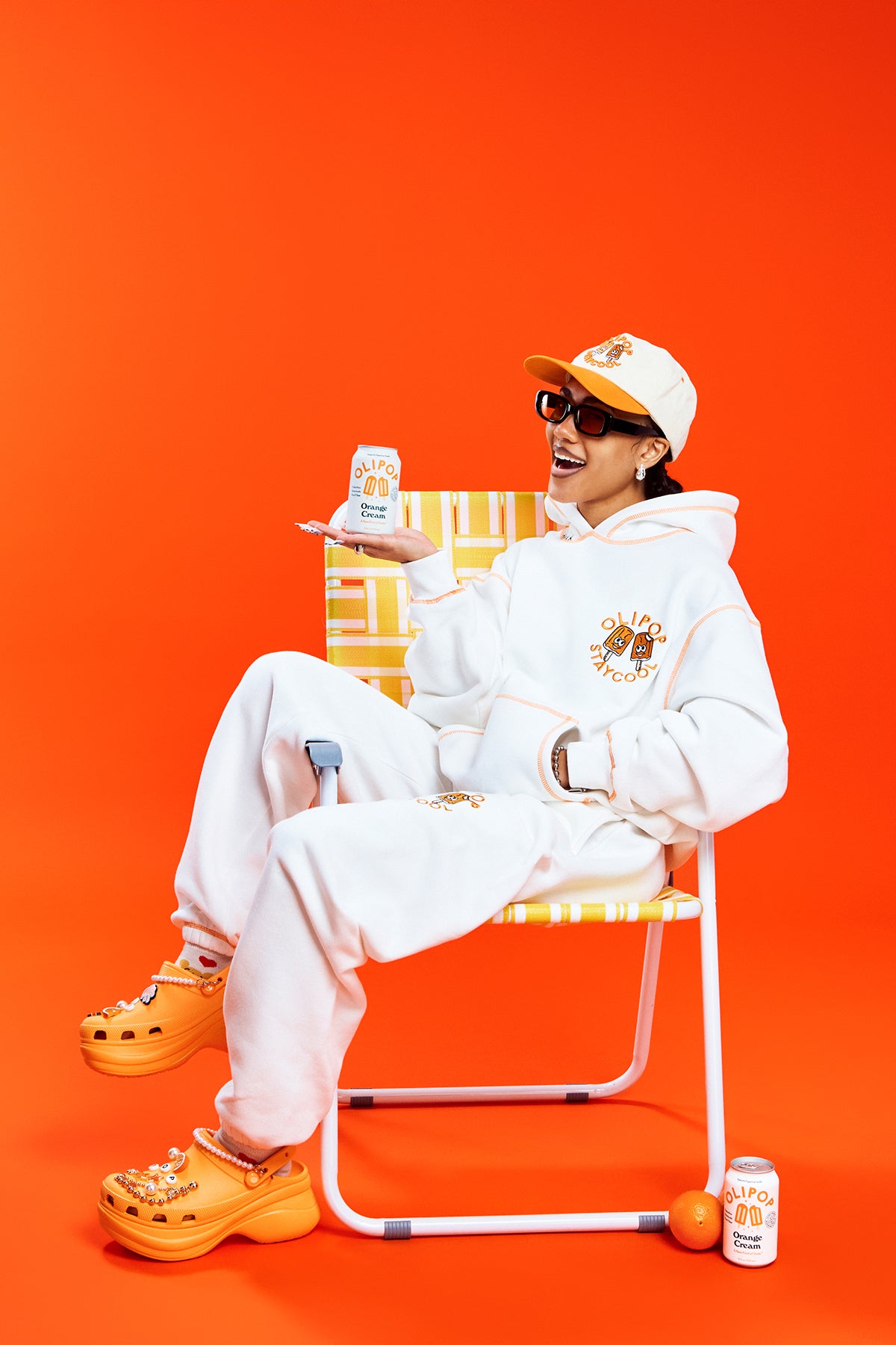 Olipop Orange Cream Hoodie (White)
