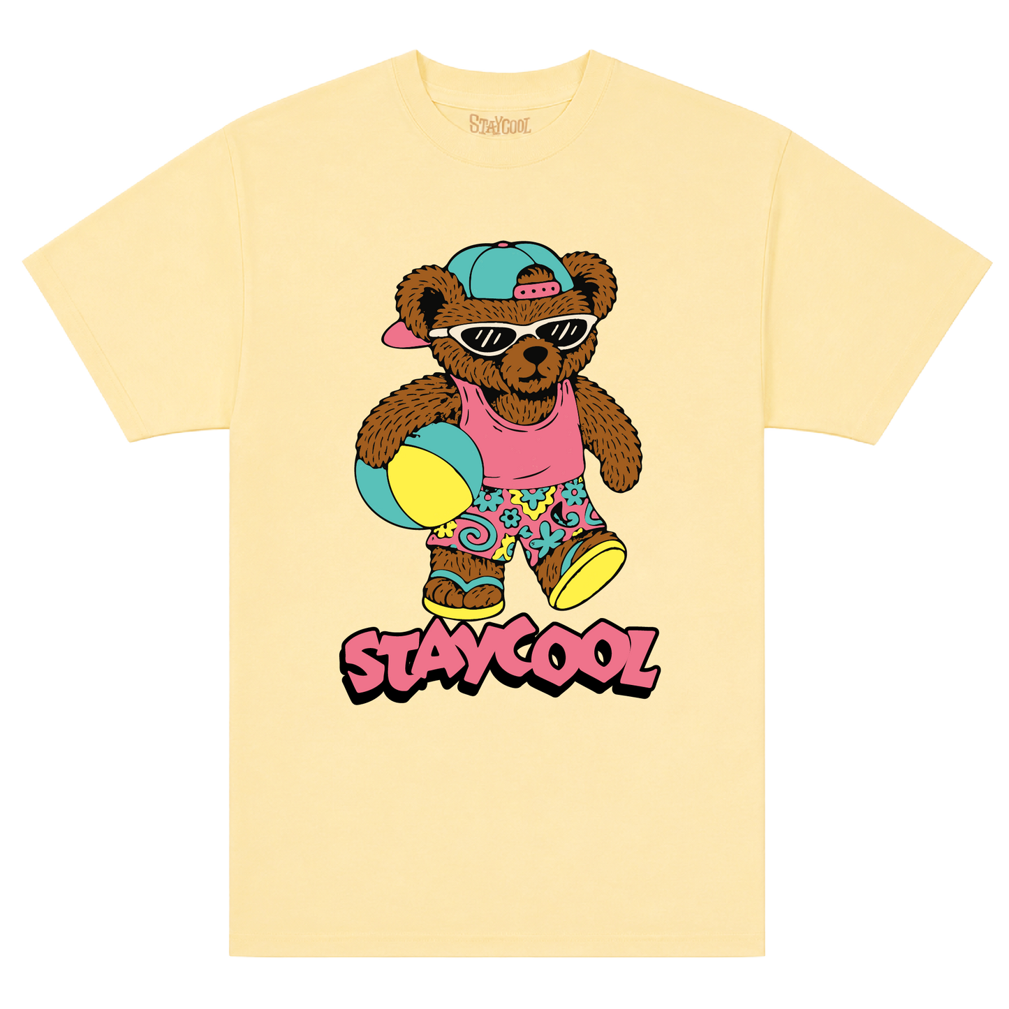 Beach Bear Tee (Butter)