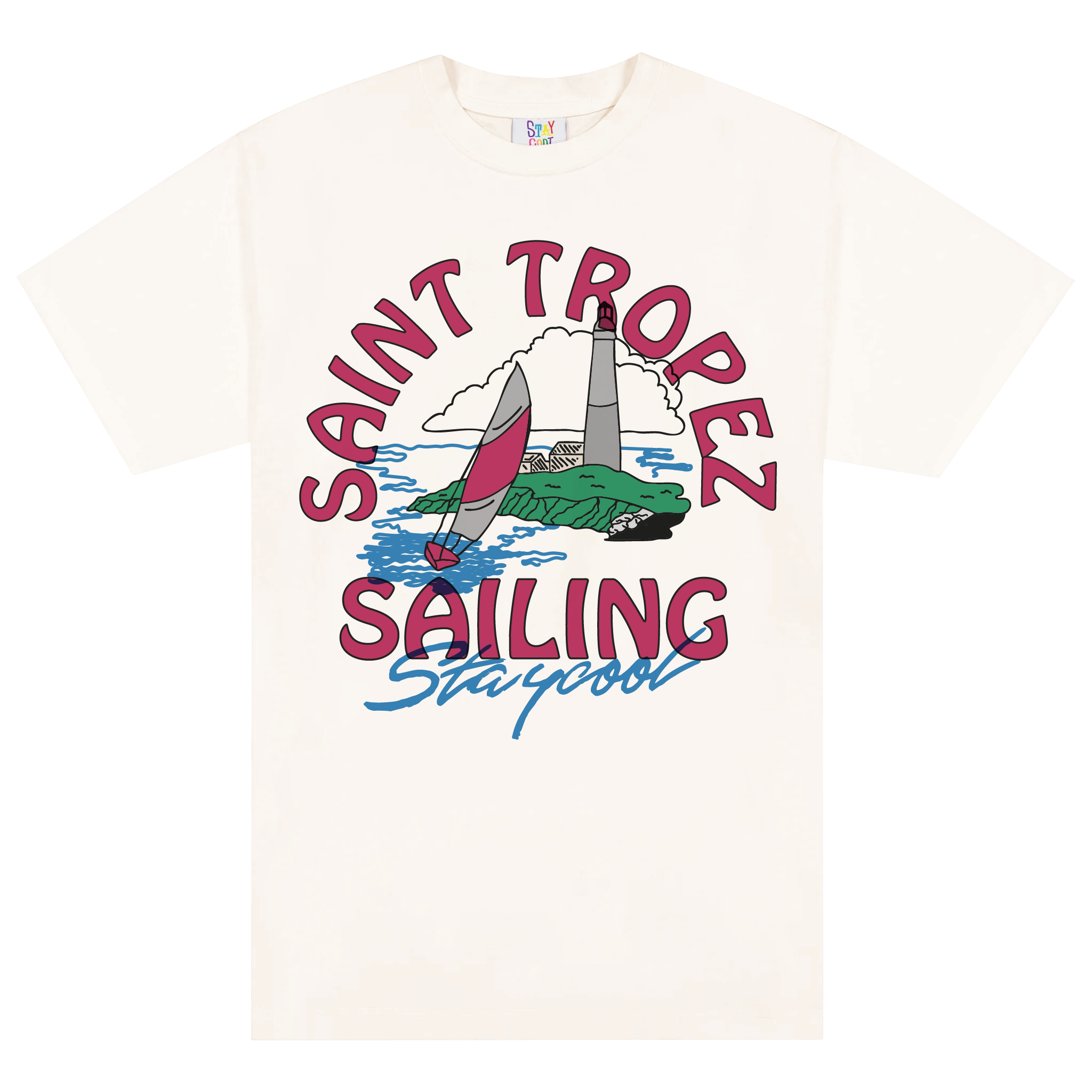 St. Tropez Sailing Tee (Off-White) – Staycoolnyc St. Tropez Sailing Tee (Off-White) – Staycoolnyc