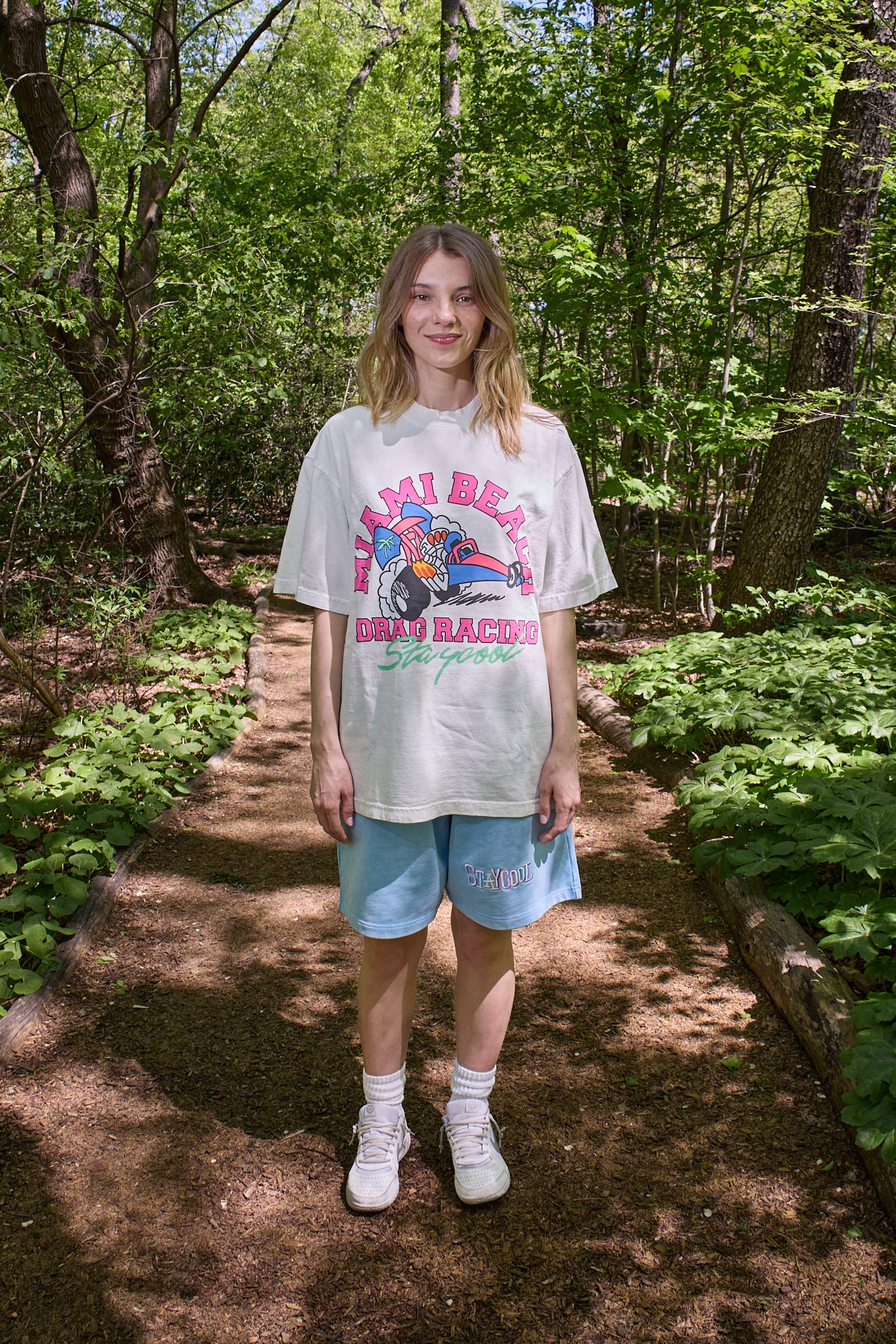 Miami Beach Racing Tee (Off-White)