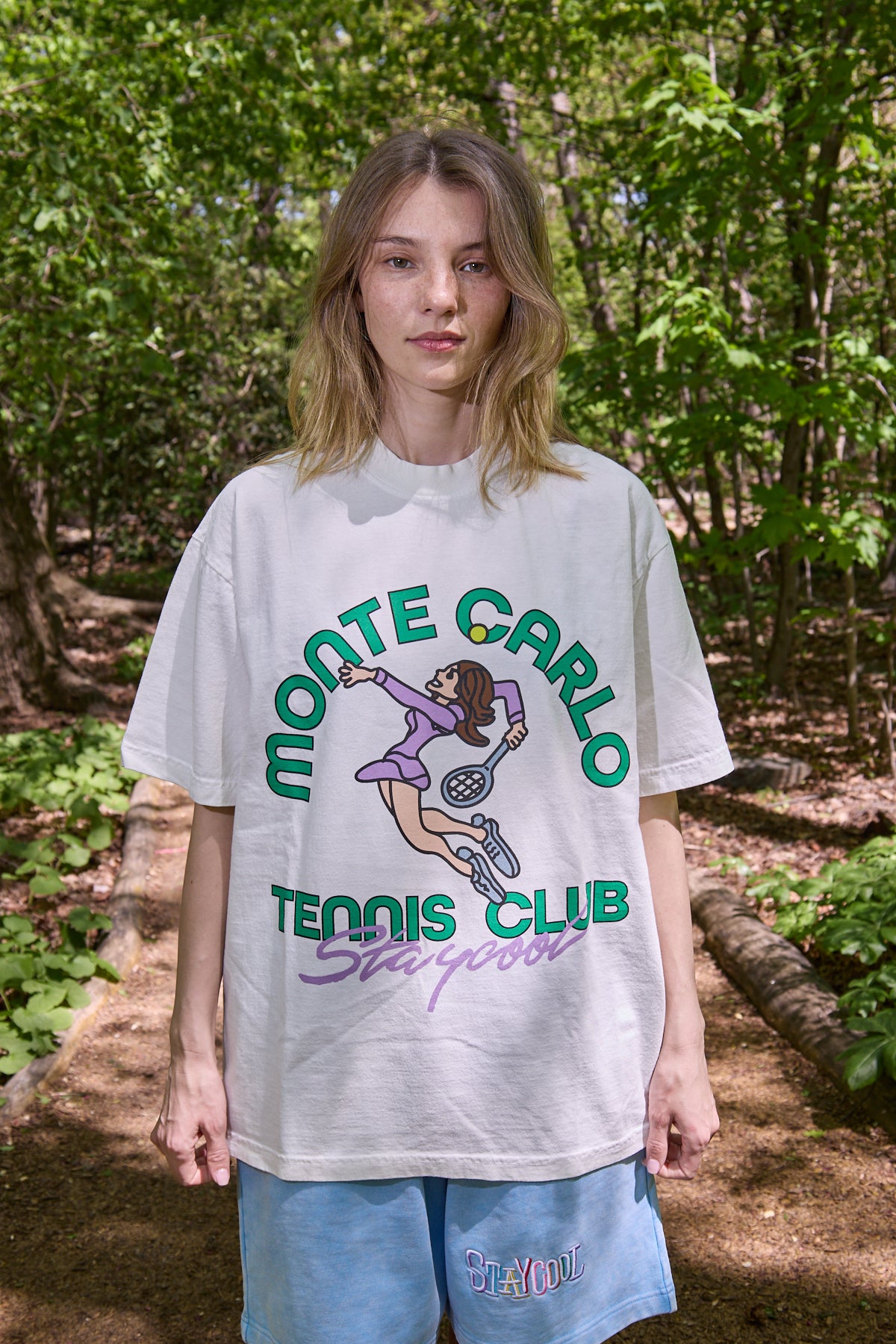 Monte Carlo Tennis Tee (Off-White)