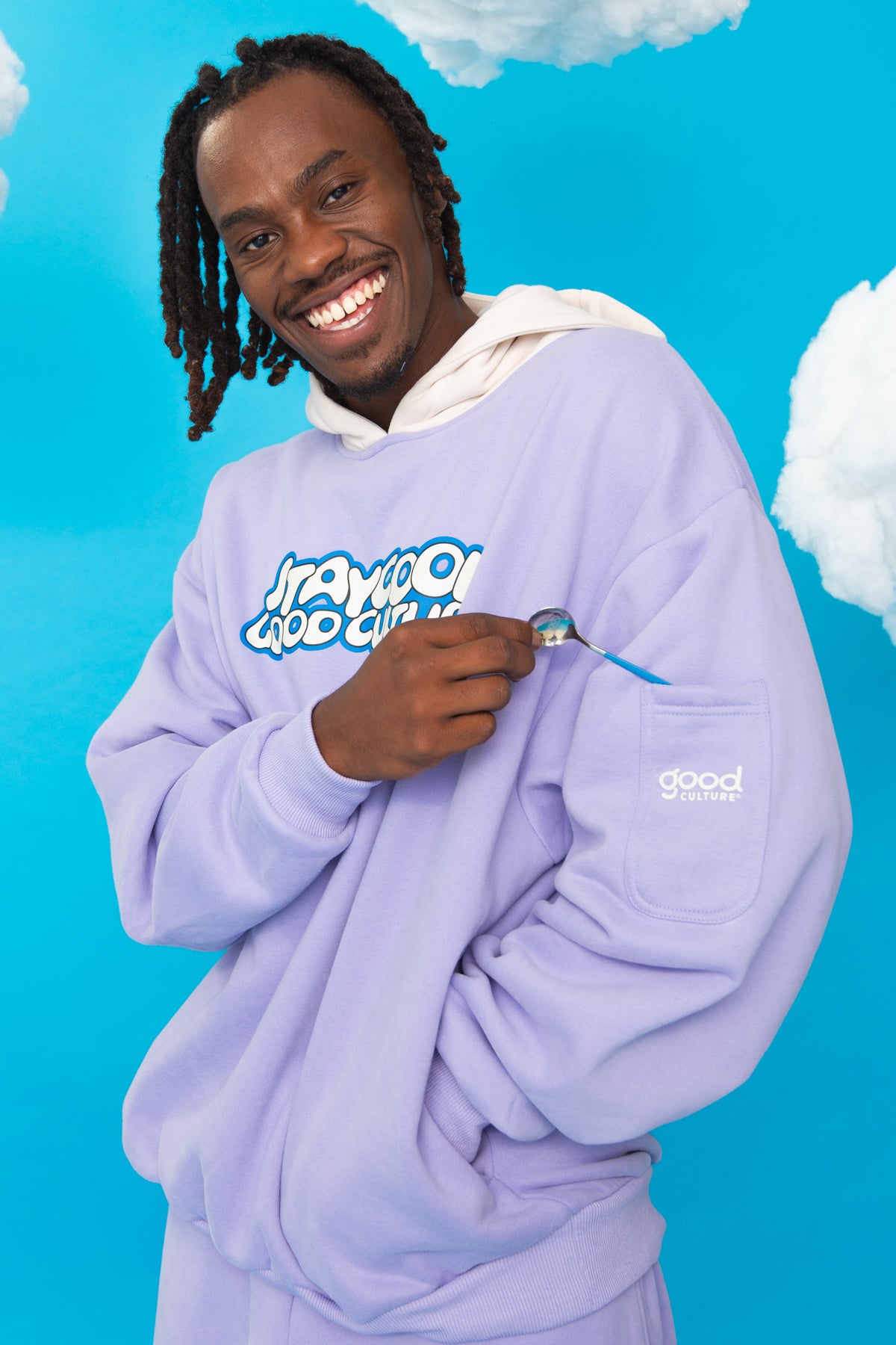 Staycool X Good Culture Hoodie (Violet/Cream)