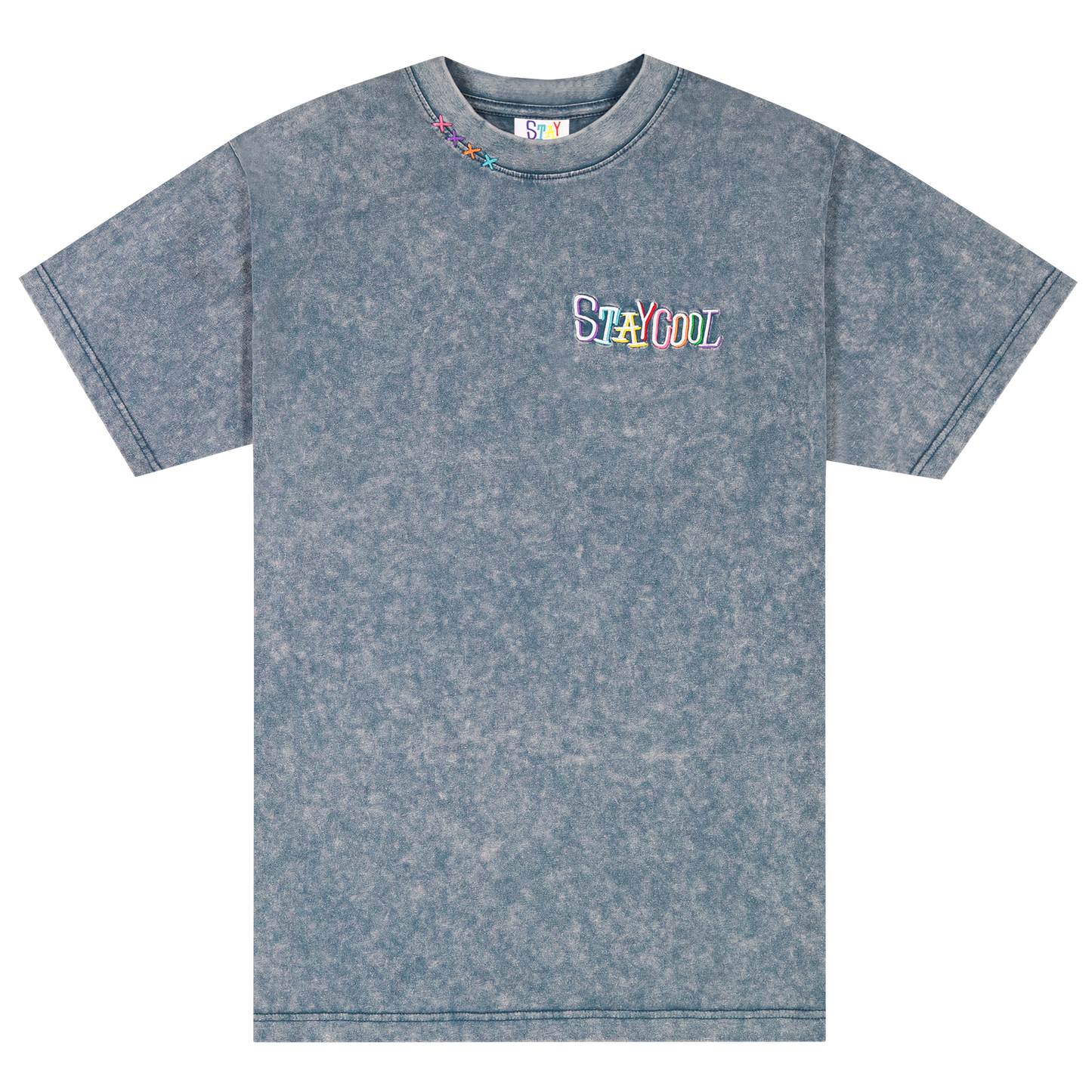 Tribal Acid Wash Tee (Denim)