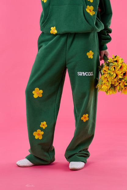 Sunflower Straight Sweatpants (Forest Green)