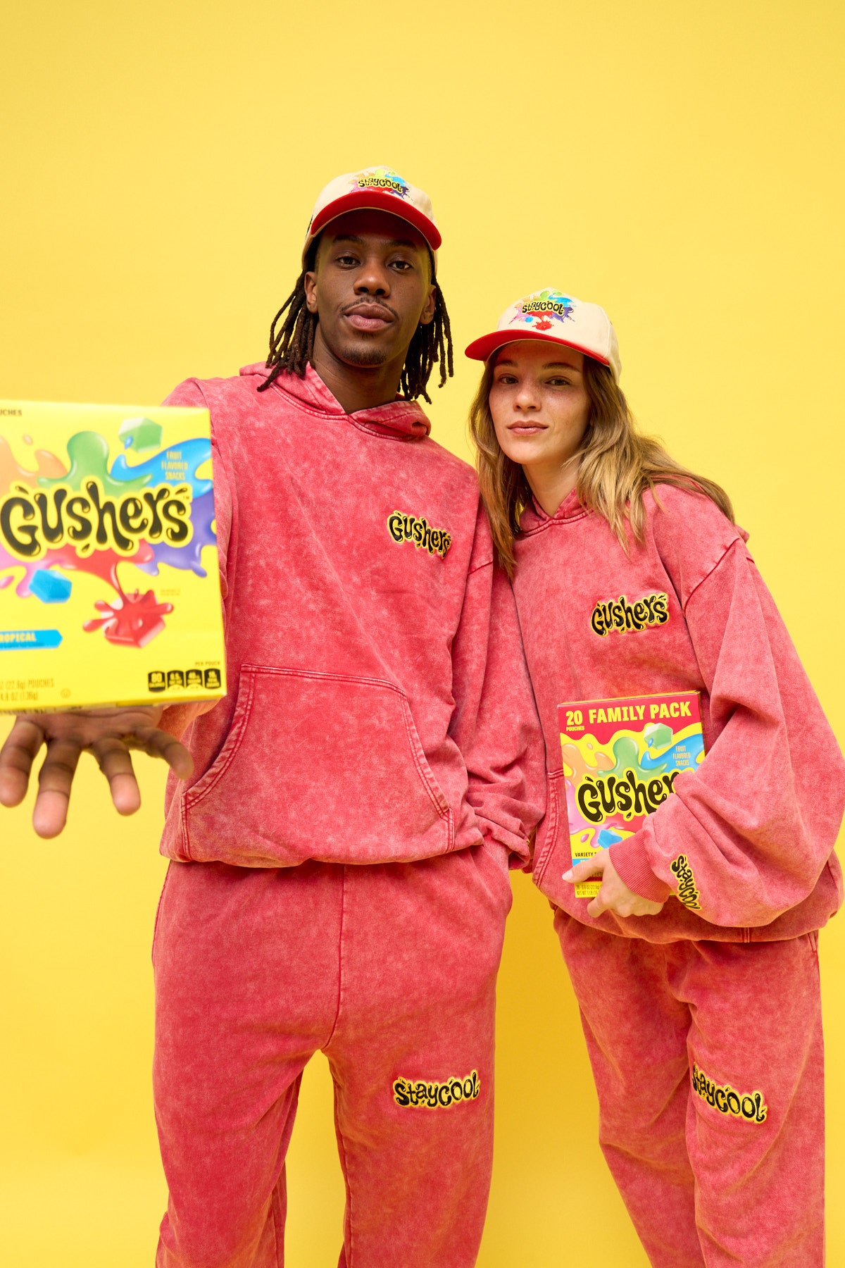 Staycool X Gushers Acid Wash Sweatpants (Strawberry)