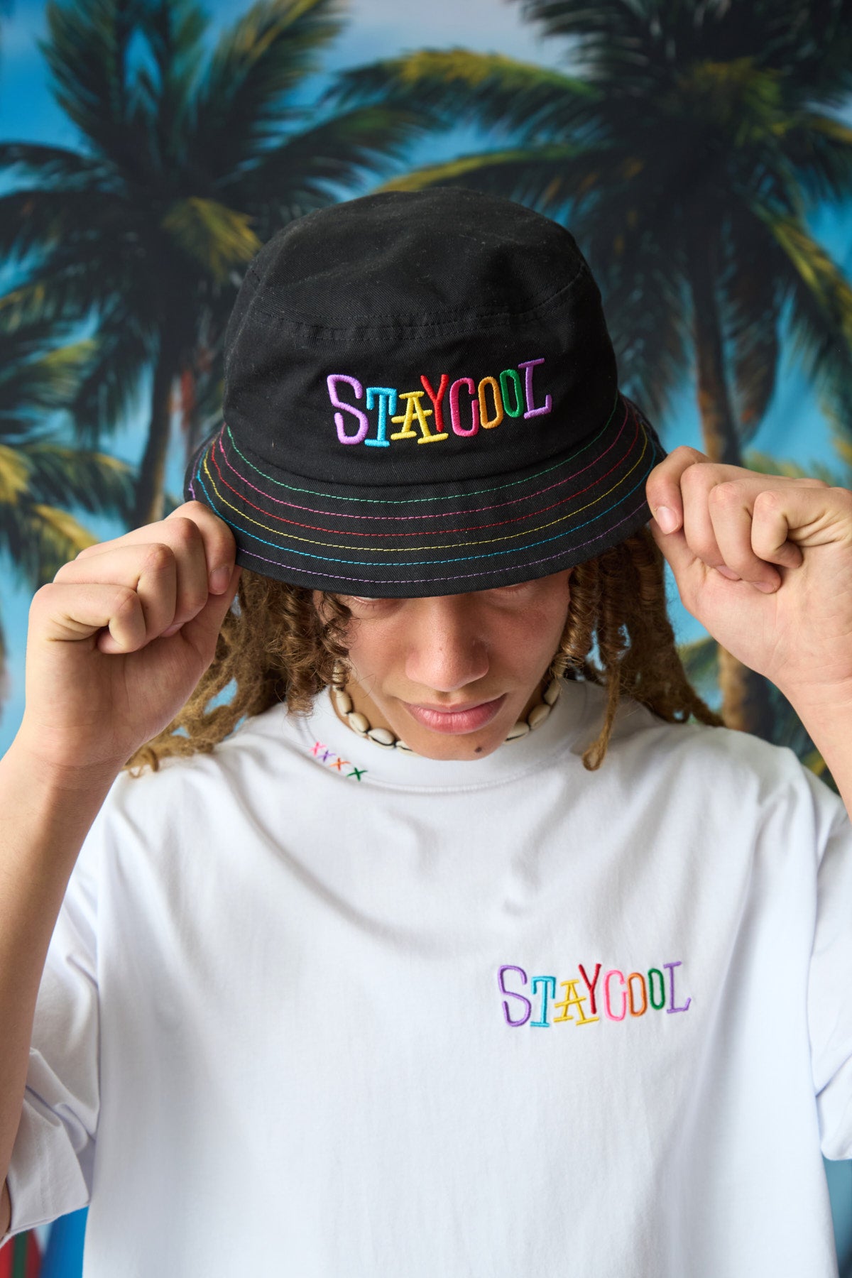 Tribal Bucket Hat Black Multi Staycoolnyc
