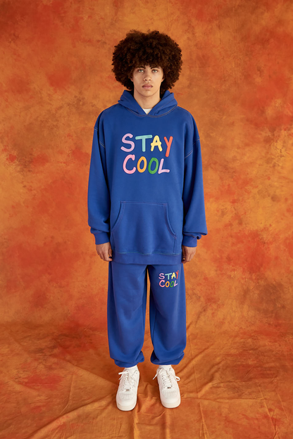 Puff Paint Sweatpants (Royal Blue)