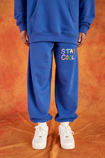 Puff Paint Sweatpants (Royal Blue)