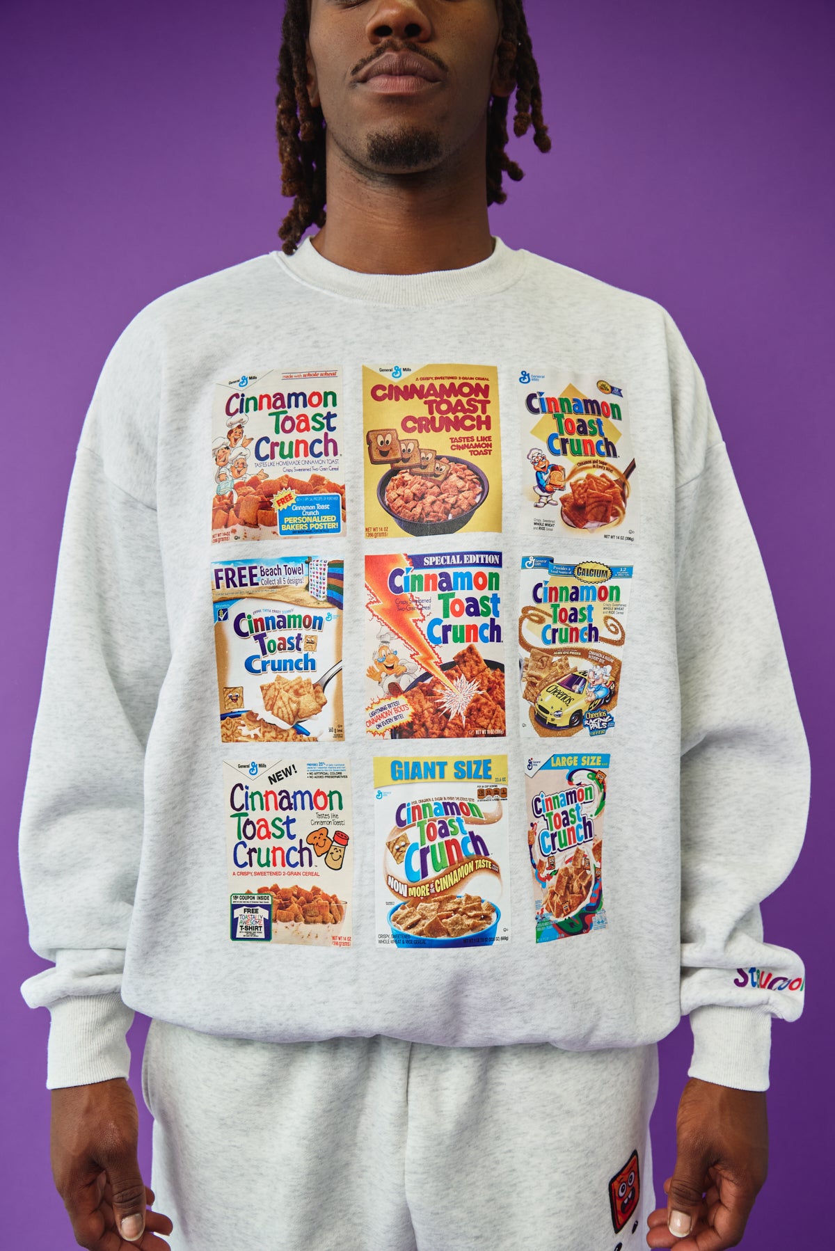 Cinnamon Toast Crunch Decades Sweatshirt (Ash Grey)