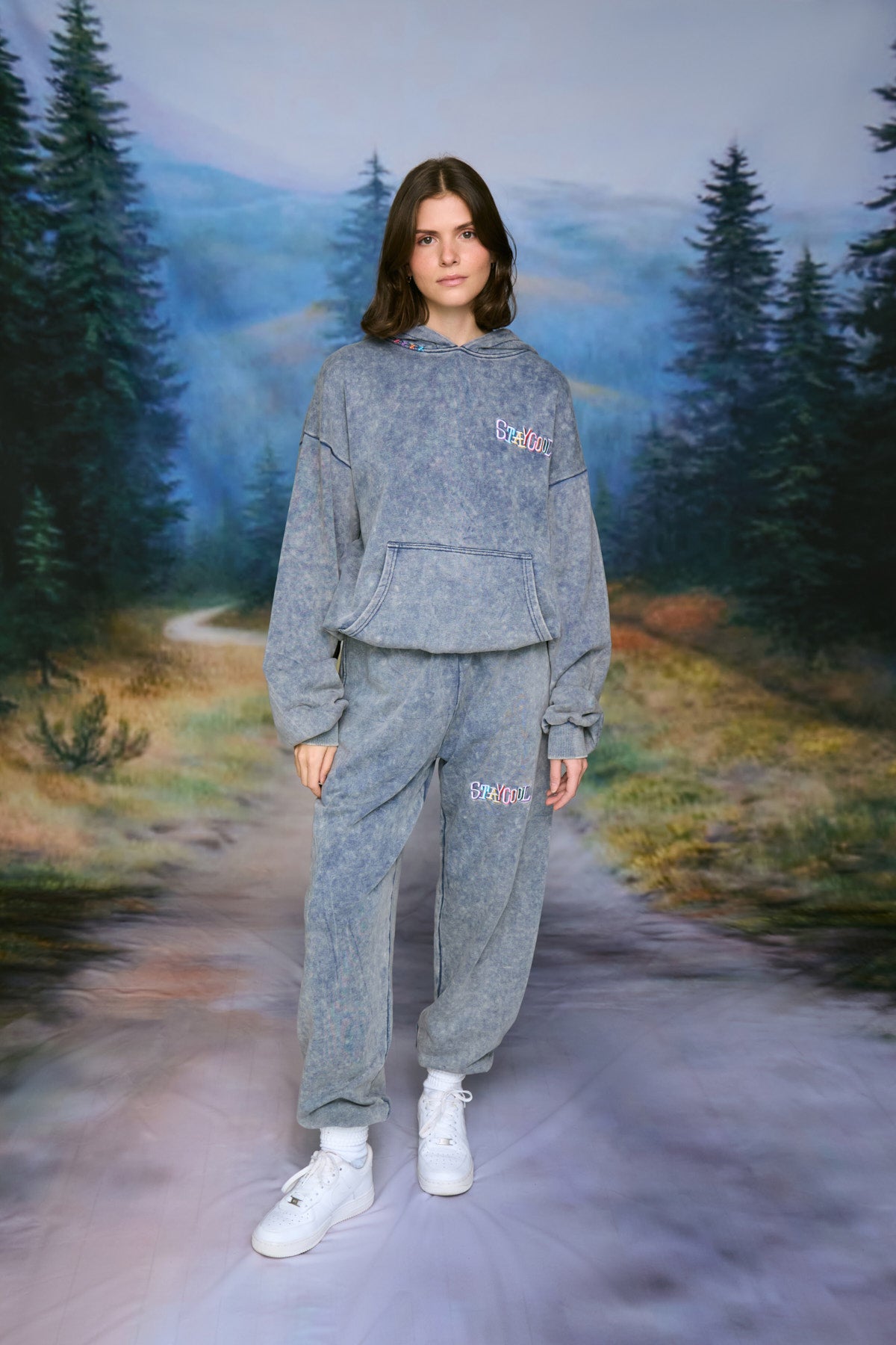 Tribal Acid Wash Sweatpants (Denim)