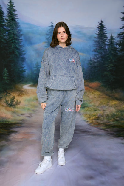 Tribal Acid Wash Sweatpants (Denim)