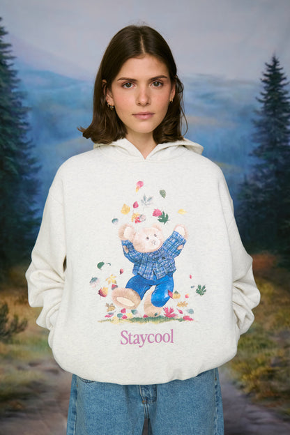 Rustic Bear Hoodie (Oatmeal Heather)