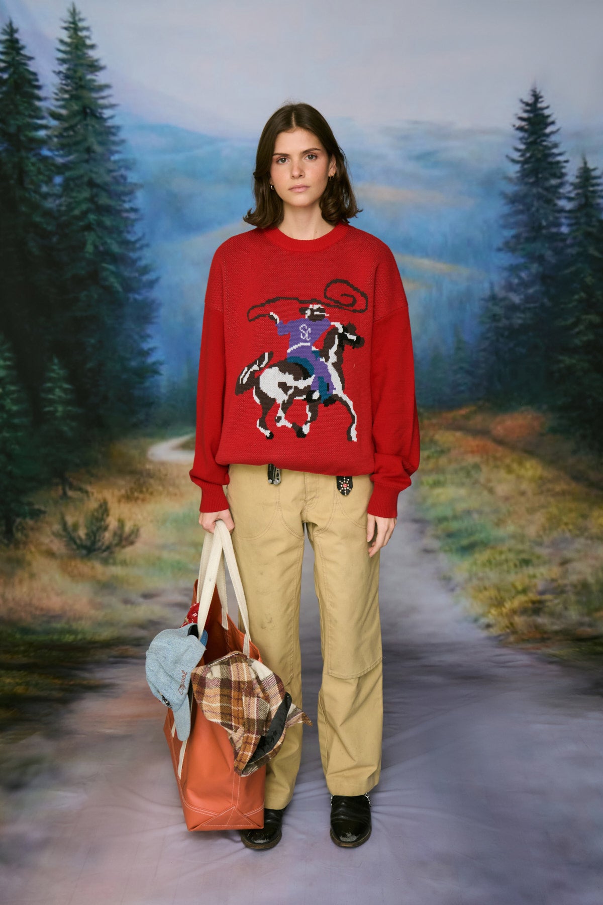 Rodeo Knit Sweater (Marlboro Red)