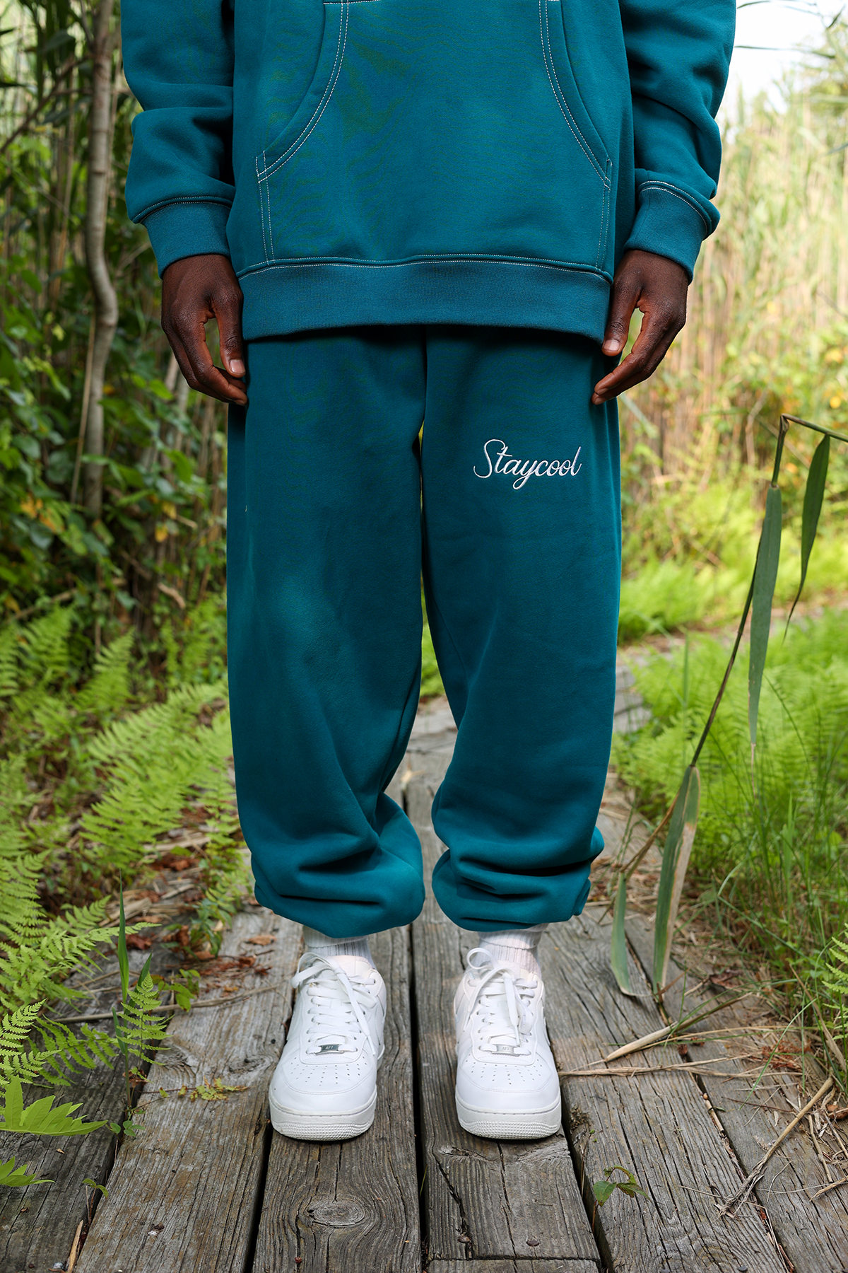 Script Sweatpants (Teal)