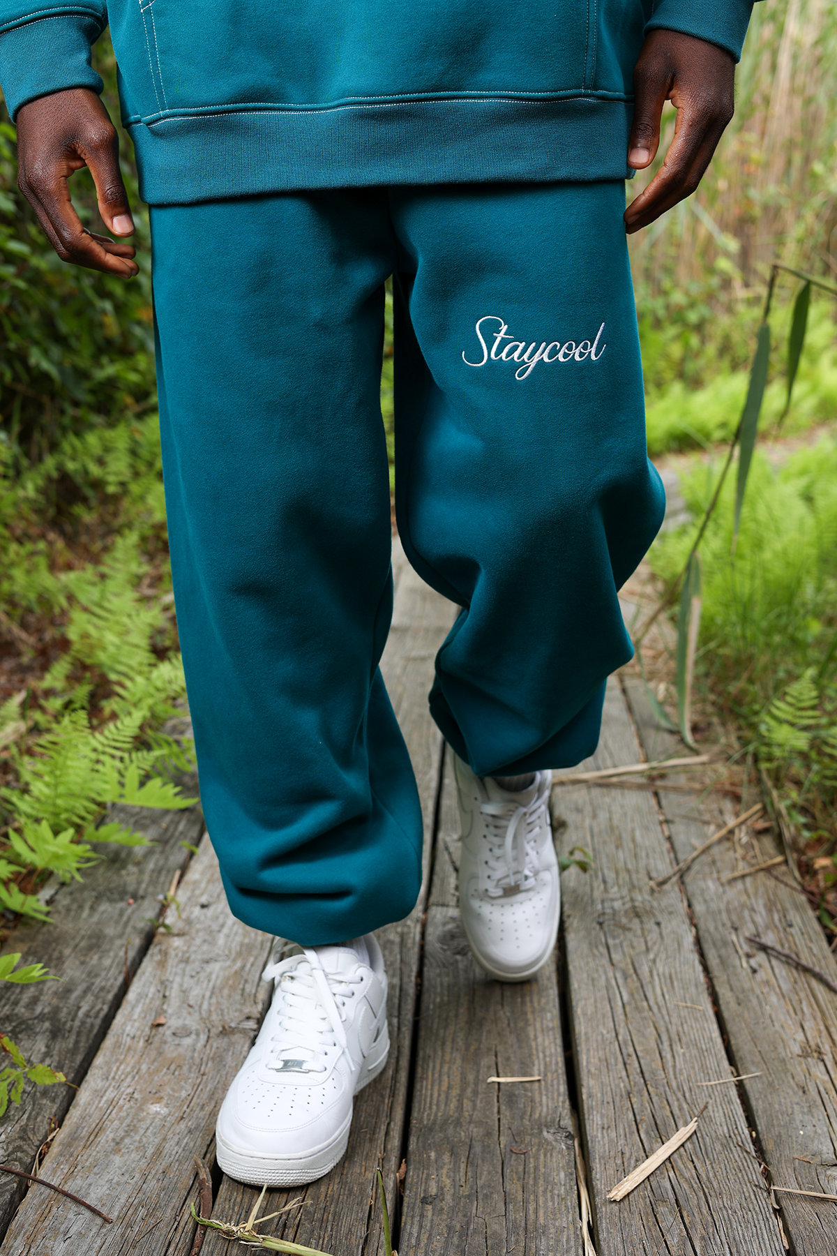 Script Sweatpants (Teal)