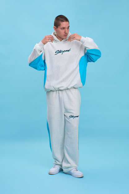 Turbo Hoodie (Heather Grey/Blue)