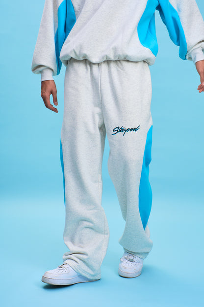 Turbo Straight Sweatpants (Heather Grey/Blue)