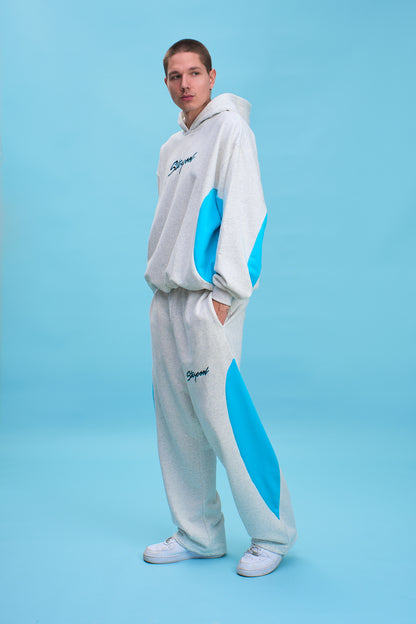 Turbo Straight Sweatpants (Heather Grey/Blue)