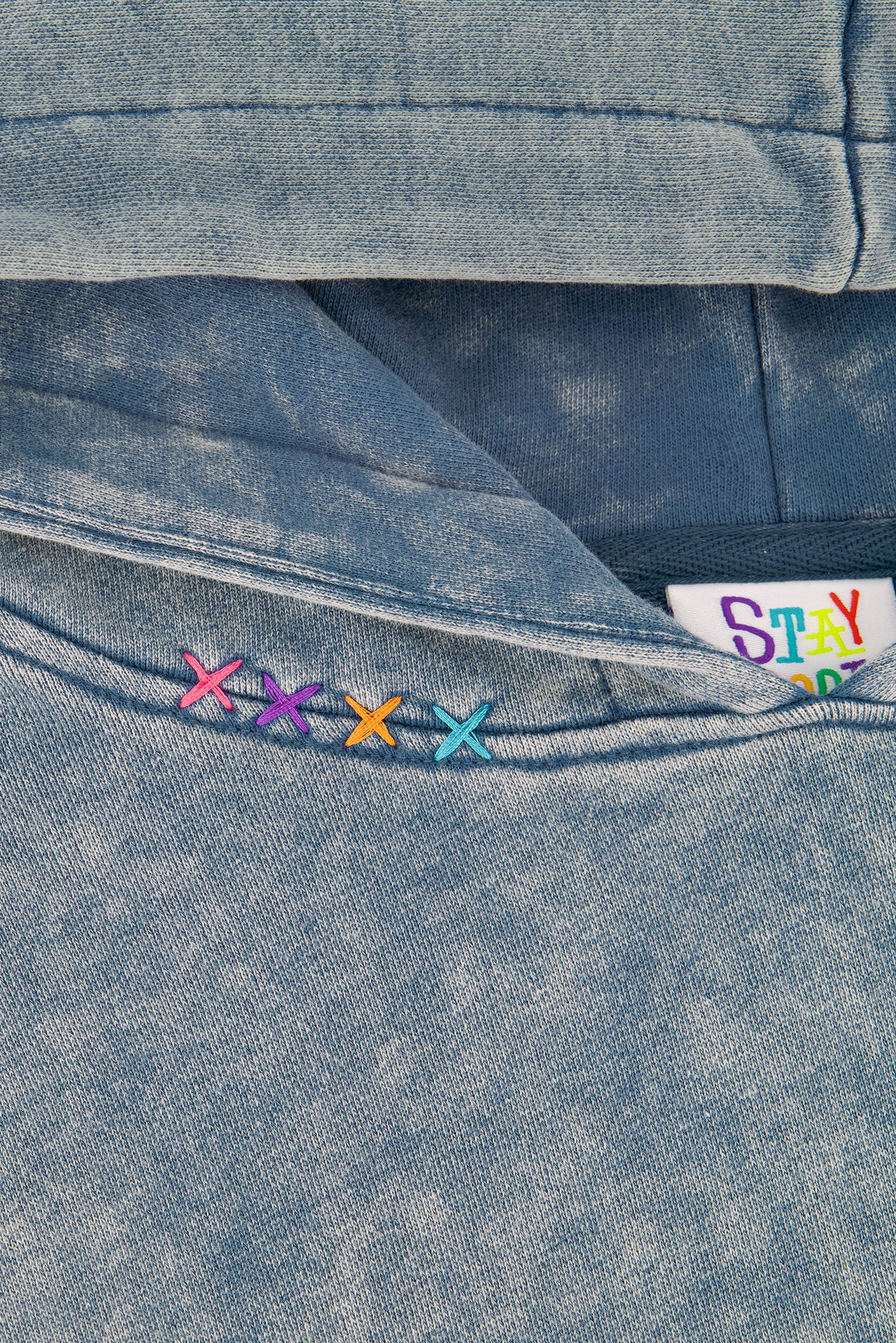 Tribal Acid Wash Hoodie (Denim)