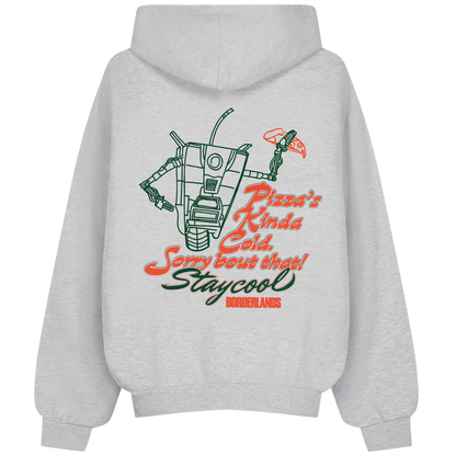 Borderlands Claptrap Pizza Hoodie (Heather Grey)
