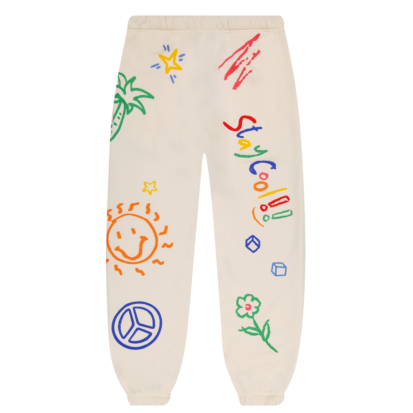 Scribble Sweatpants (Bone)