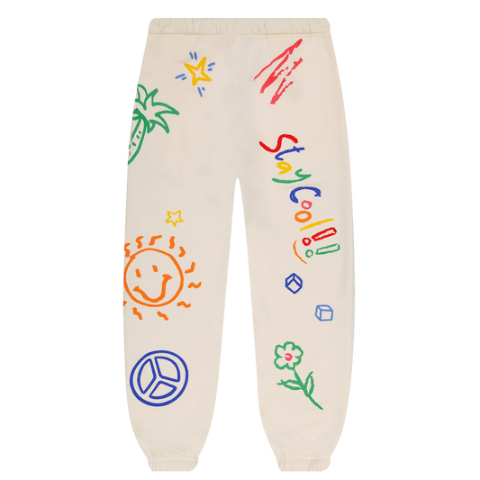 Scribble Sweatpants (Bone)