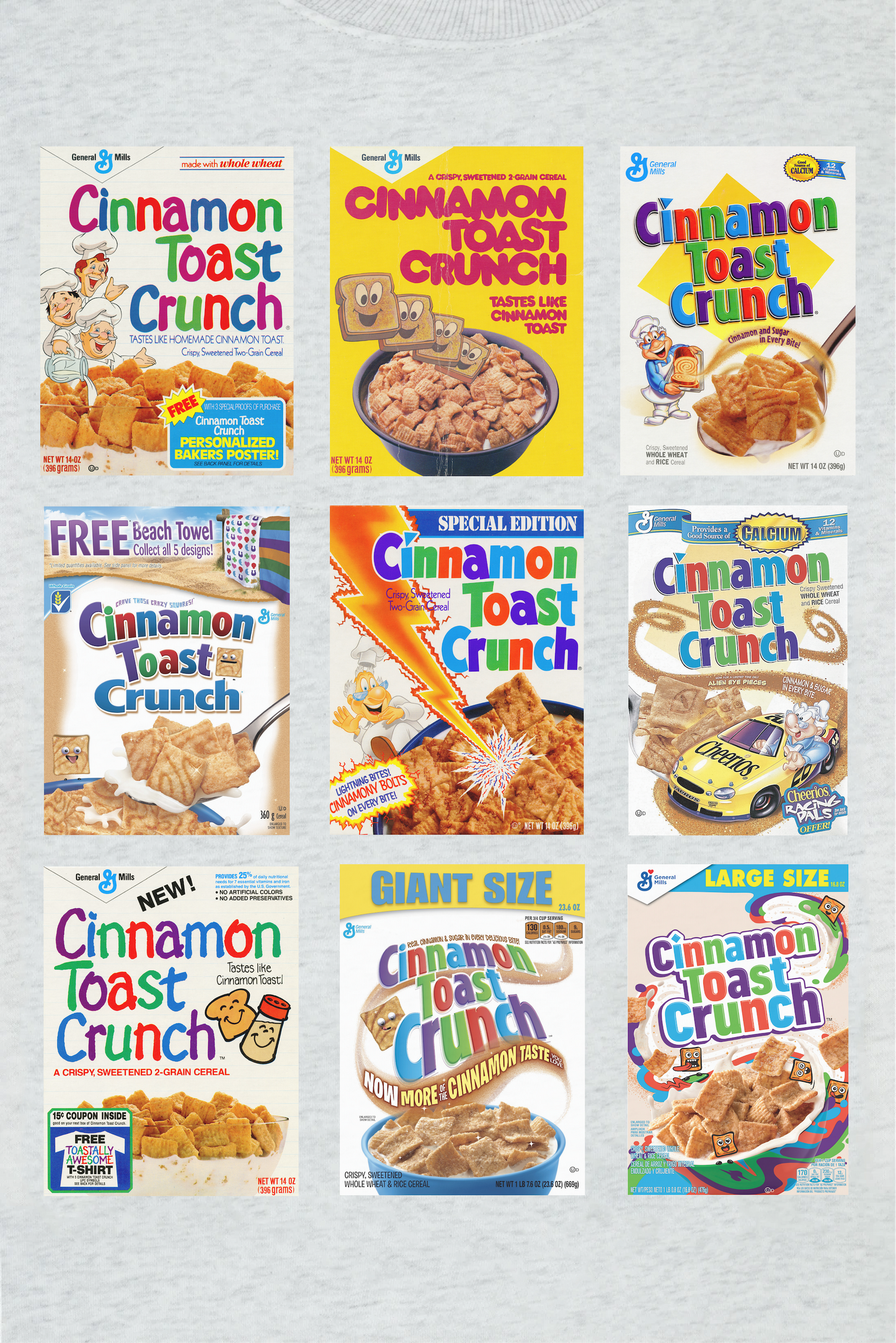 Cinnamon Toast Crunch Decades Sweatshirt (Ash Grey)