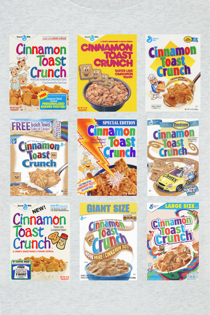 Cinnamon Toast Crunch Decades Sweatshirt (Ash Grey)