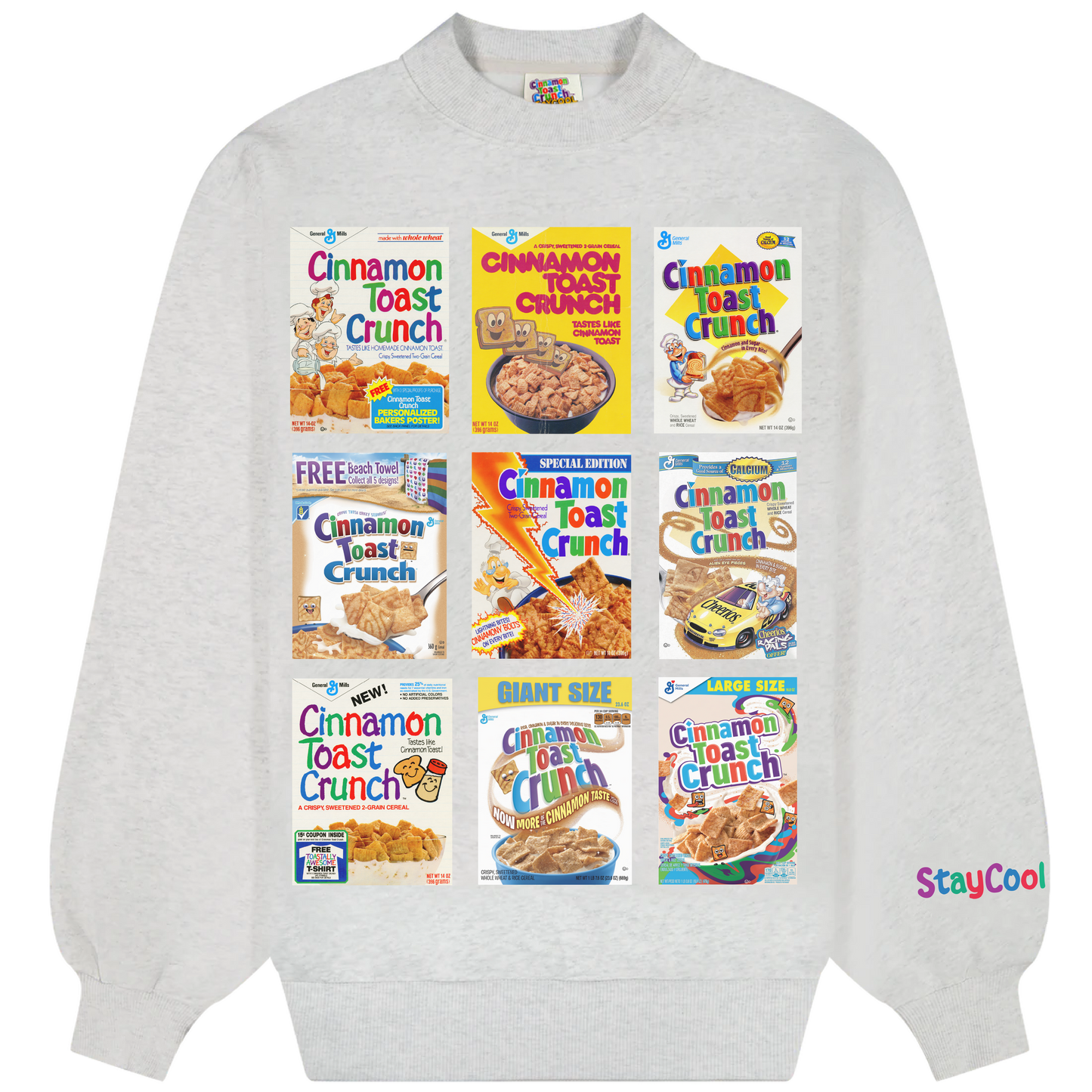 Cinnamon Toast Crunch Decades Sweatshirt (Ash Grey)