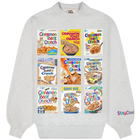 Cinnamon Toast Crunch Decades Sweatshirt (Ash Grey)