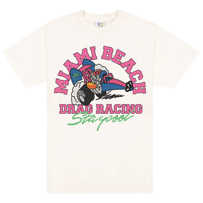 Miami Beach Racing Tee (Off-White)