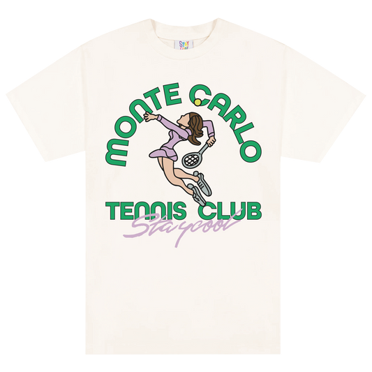 Monte Carlo Tennis Tee (Off-White)