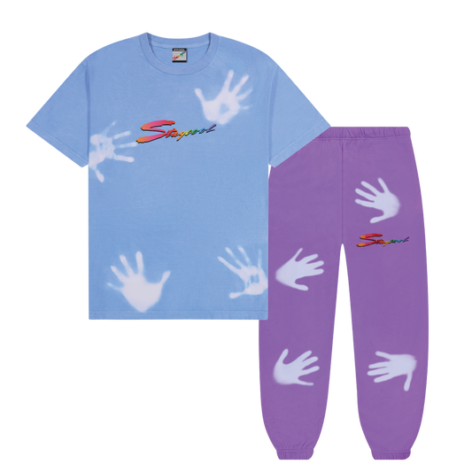 Thermogear Tee/Sweatpants Bundle (Blue/Violet)