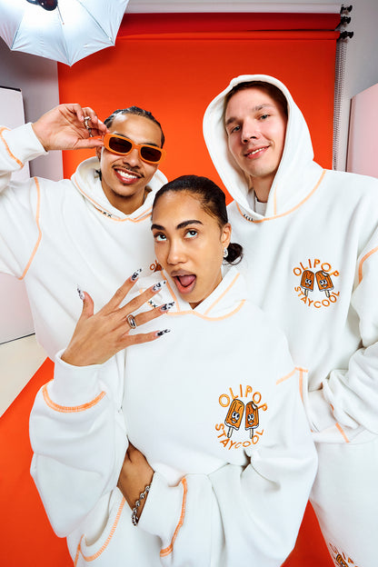 Olipop Orange Cream Hoodie (White)